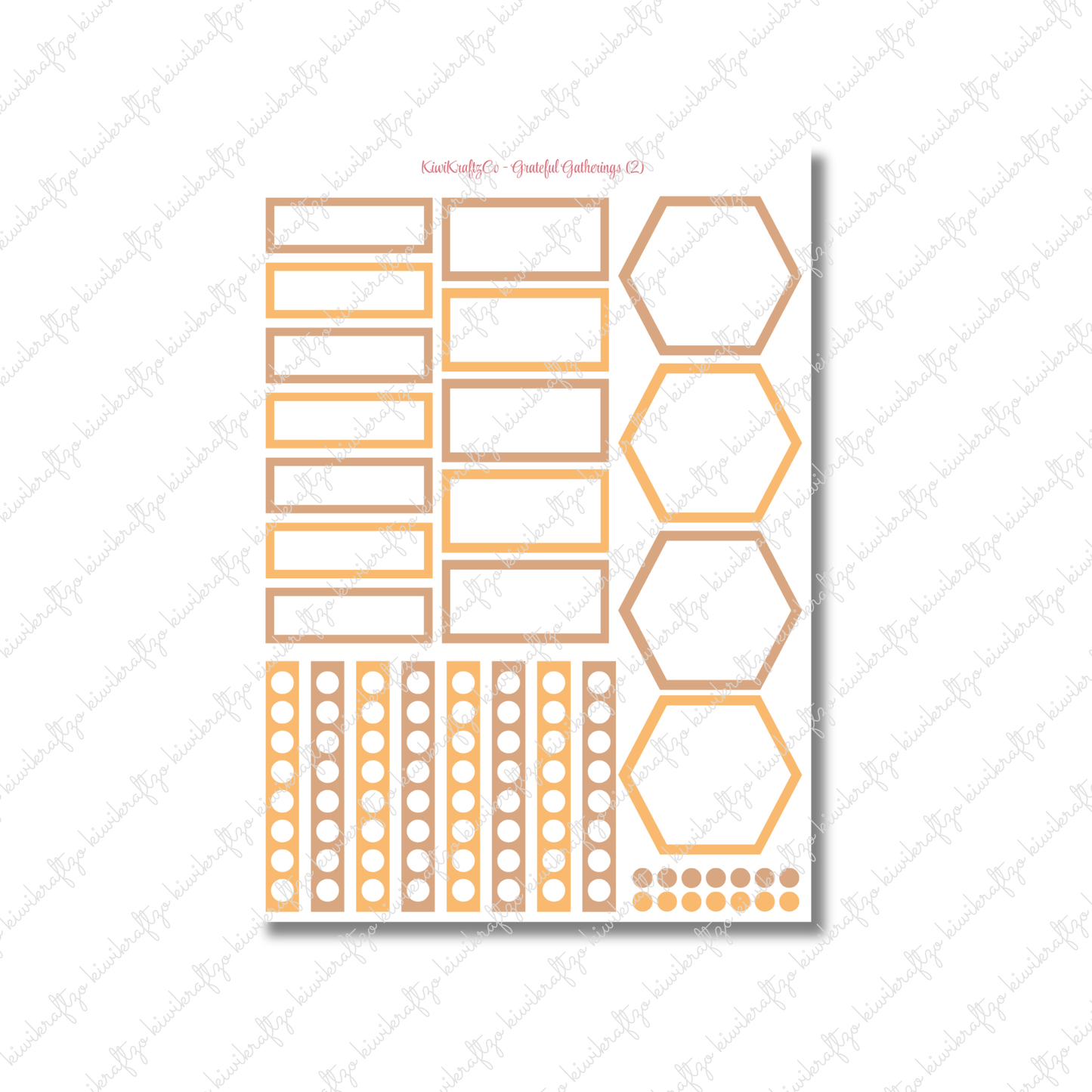 Grateful Gatherings PHYSICAL Sticker Kit - Standard Size