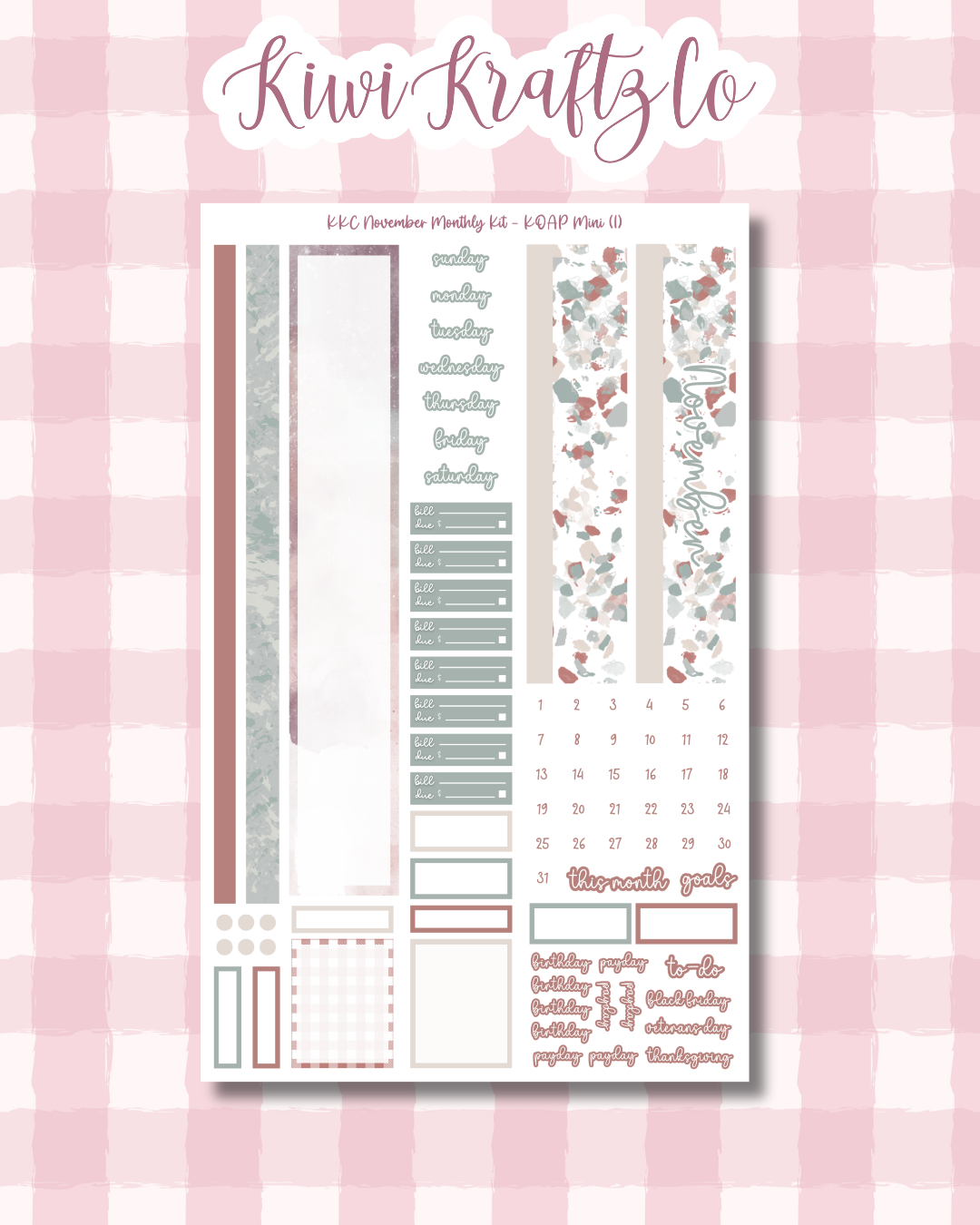 November Monthly Kit - KOAP Mini