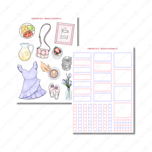 Brunch & Blooms PHYSICAL Sticker Kit - Petite Size