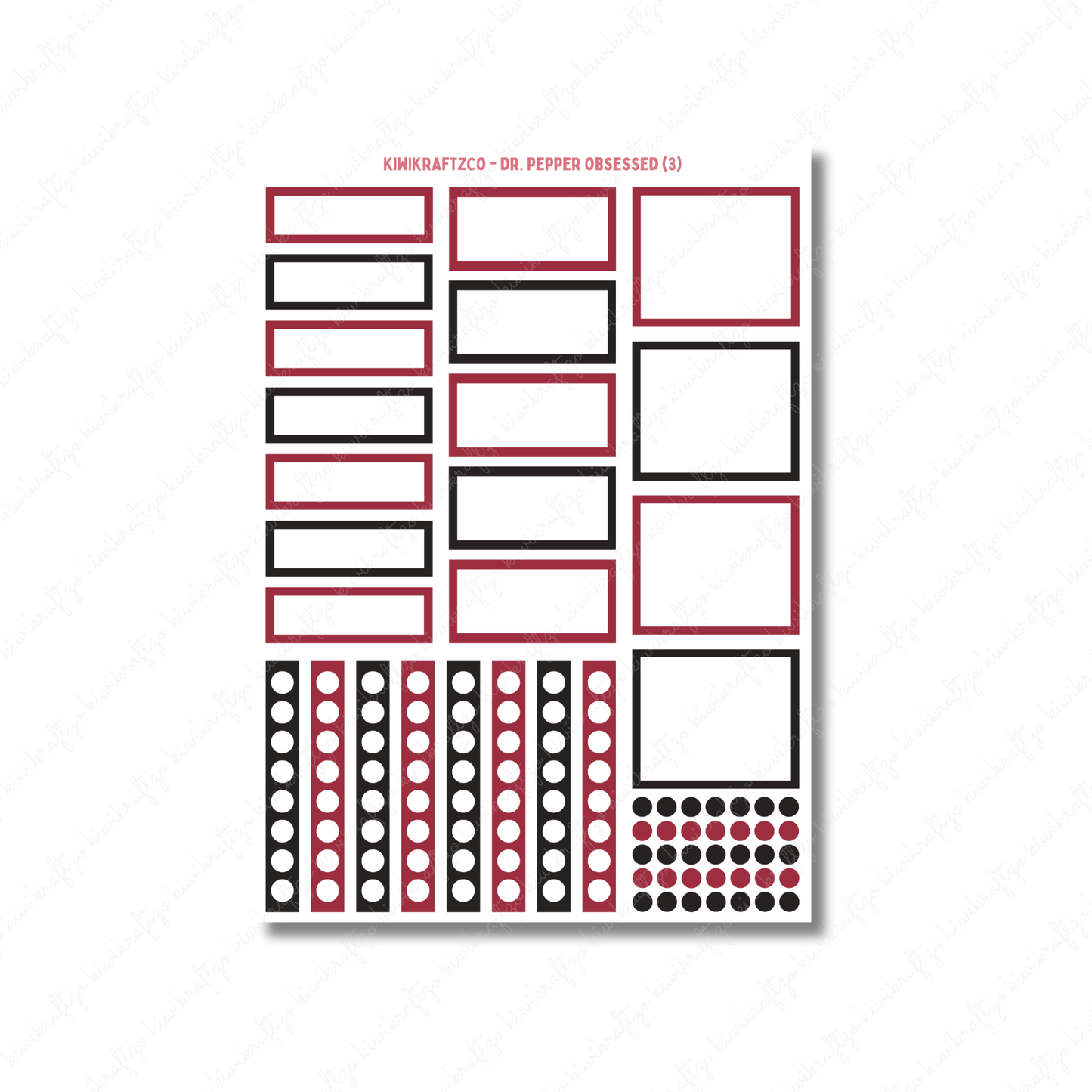 Dr. Pepper Obsessed PHYSICAL Sticker Kit - Standard Size