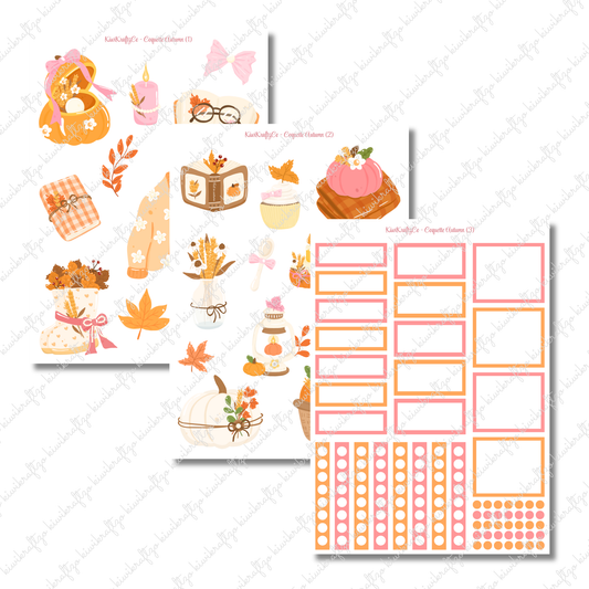 Coquette Autumn PHYSICAL Sticker Kit - Standard Size