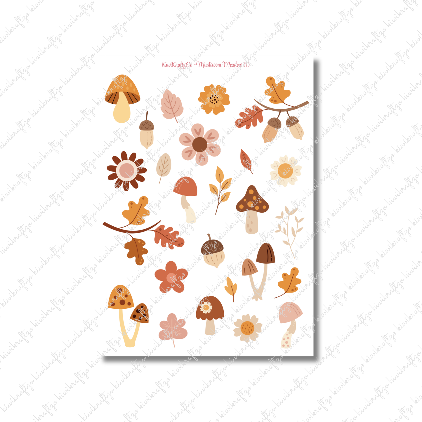 Mushroom Meadow PHYSICAL Sticker Kit - Petite Size