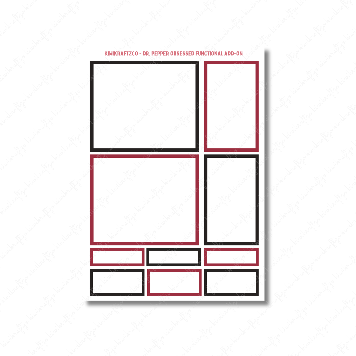 Dr. Pepper Obsessed PHYSICAL Sticker Kit - Standard Size