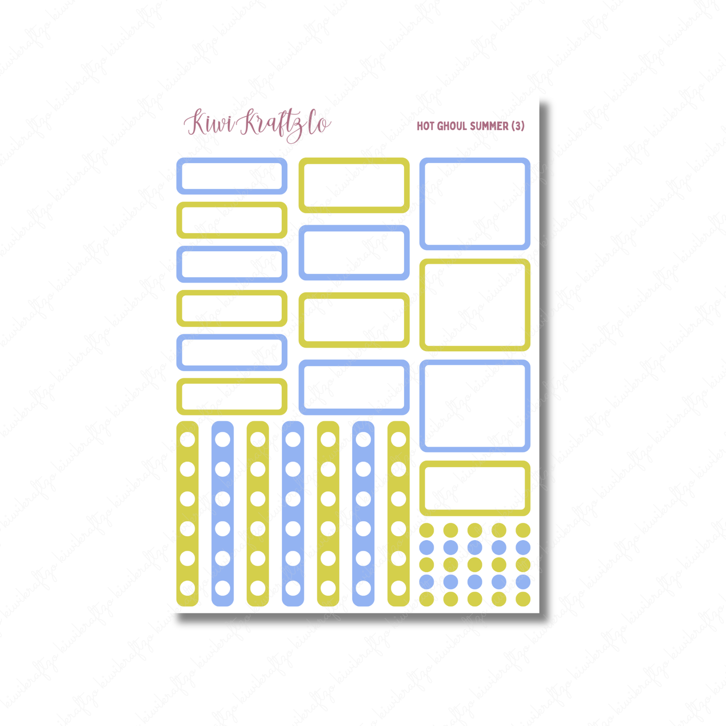 Hot Ghoul Summer PHYSICAL Sticker Kit - Petite Size