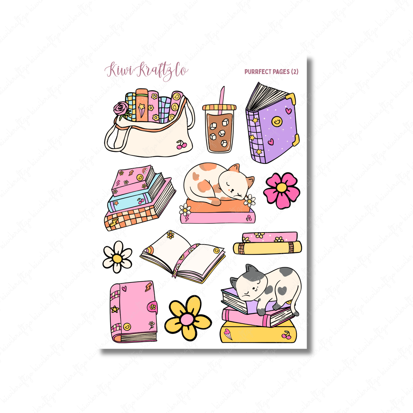 Purrfect Pages PHYSICAL Sticker Kit - Petite Size
