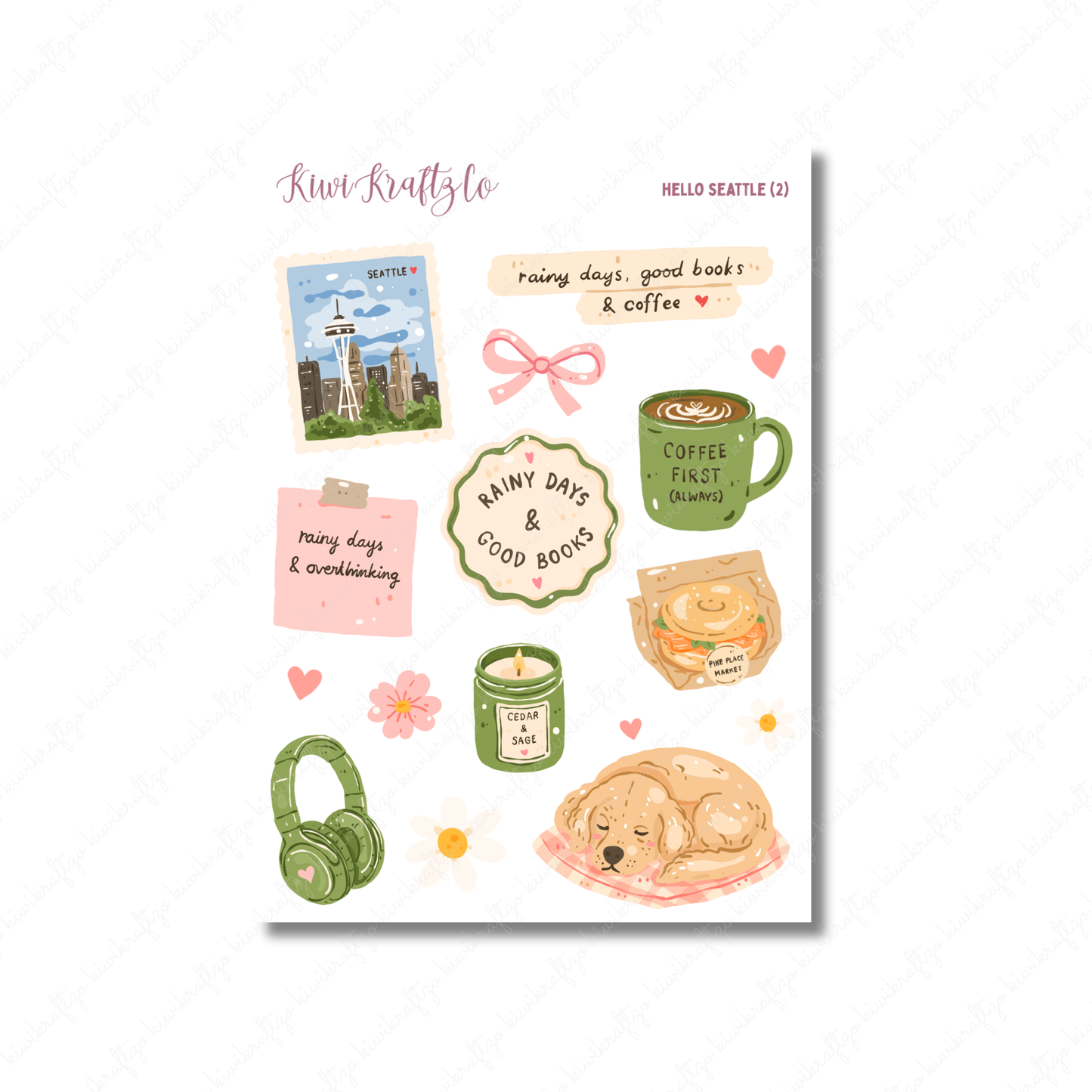 Hello Seattle PHYSICAL Sticker Kit - Standard Size