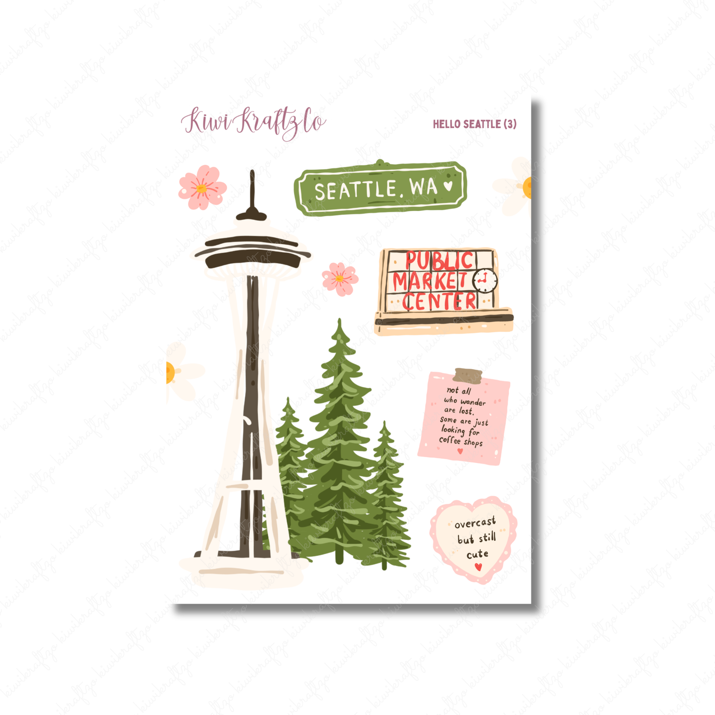 Hello Seattle PHYSICAL Sticker Kit - Standard Size