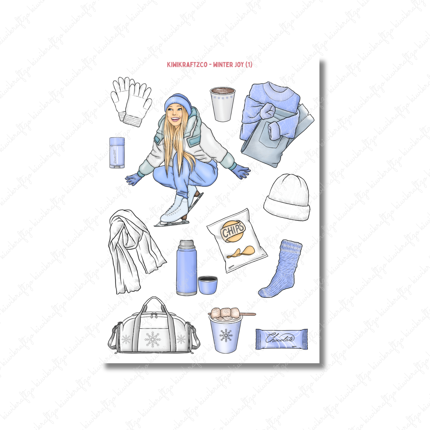 Winter Joy PHYSICAL Sticker Kit - Petite Size