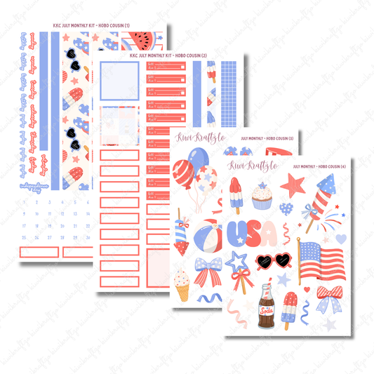 July Monthly Kit - Hobonichi Cousin