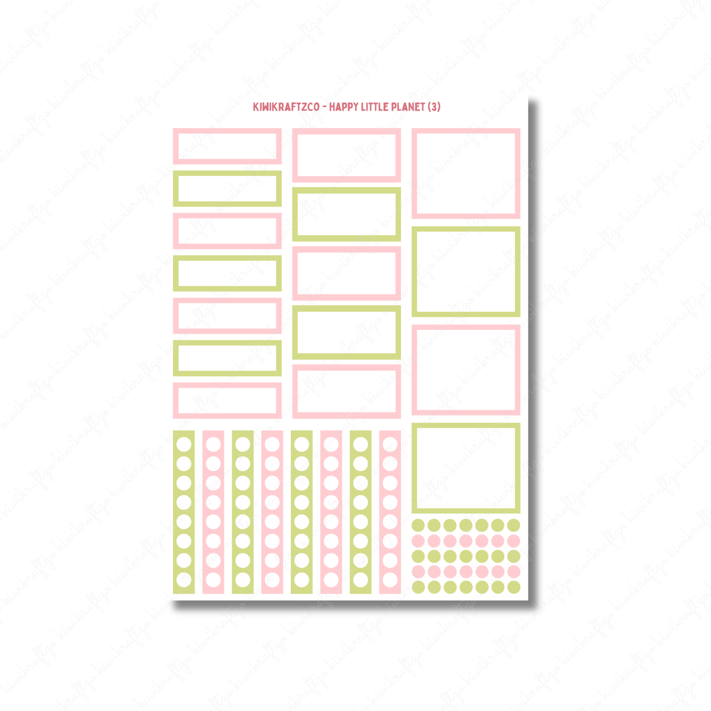 Happy Little Planet PHYSICAL Sticker Kit - Petite Size