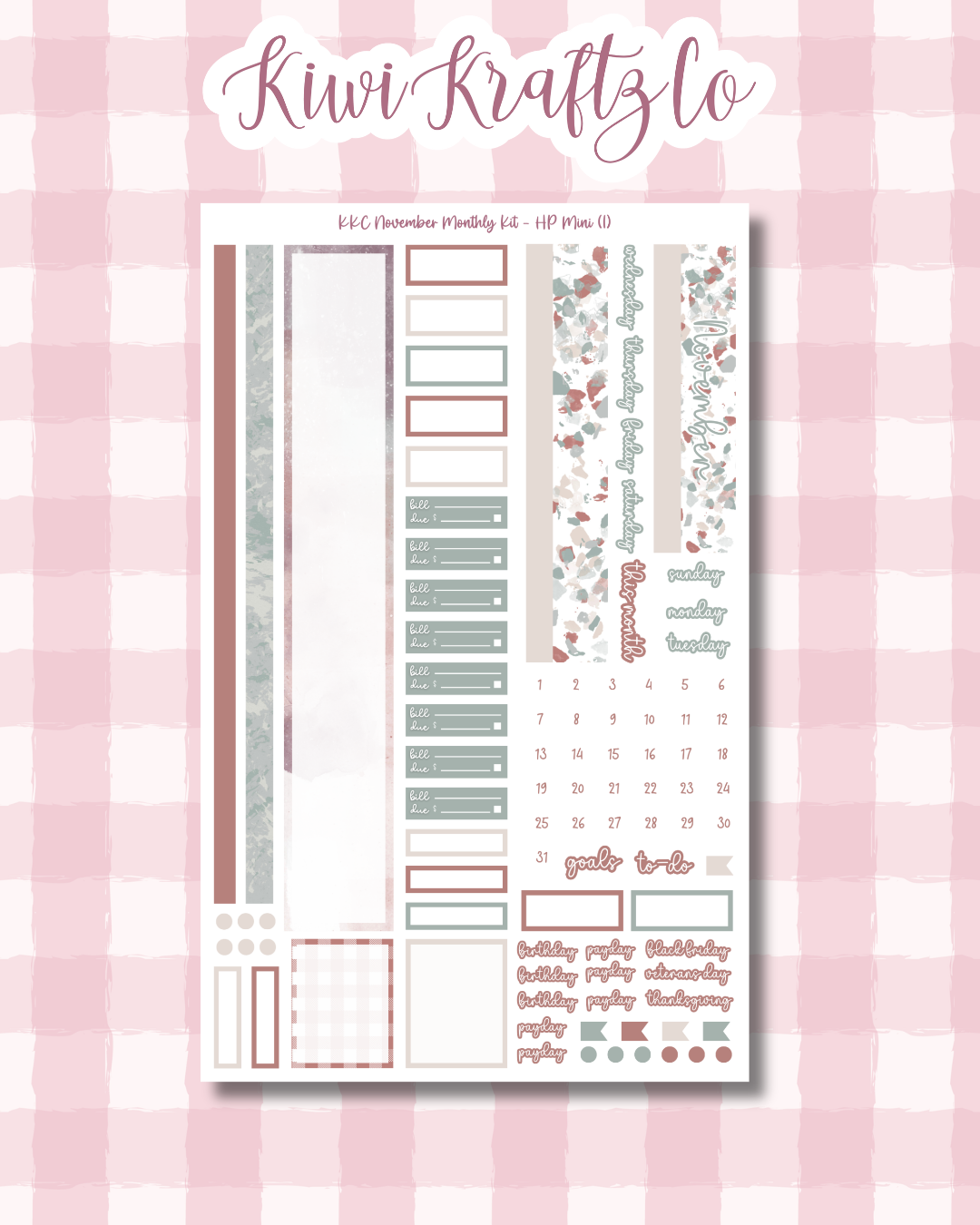 November Monthly Kit - HP Mini