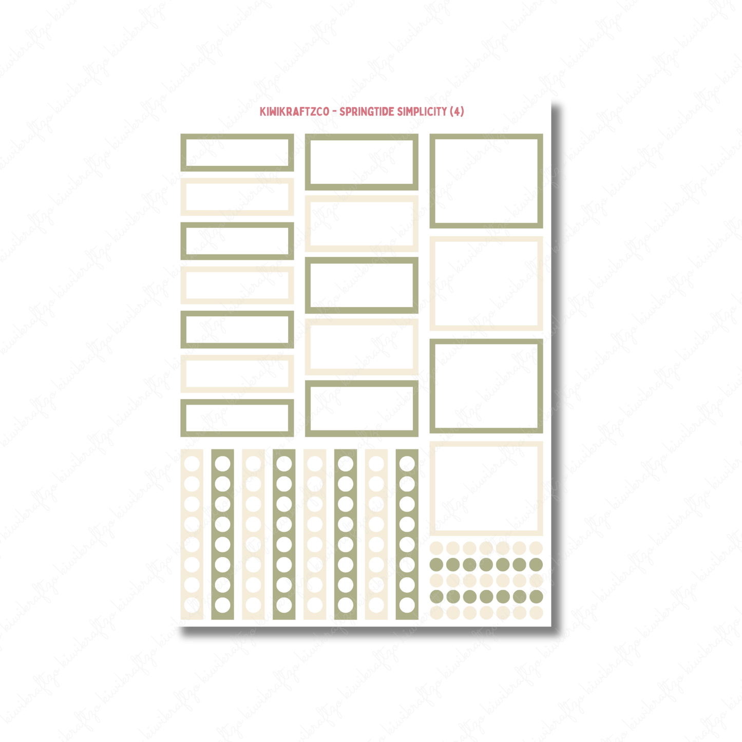 Springtide Simplicity PHYSICAL Sticker Kit - Petite Size