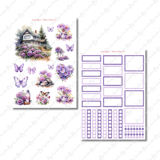 Flutter & Bloom PHYSICAL Sticker Kit - Petite Size