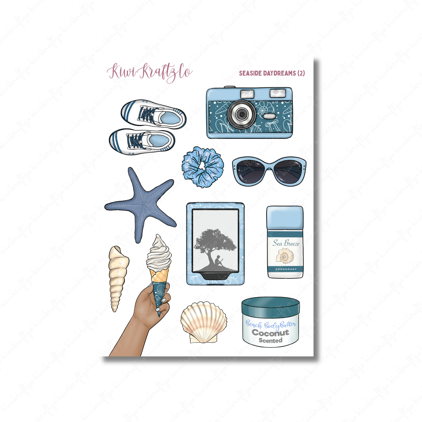 Seaside Daydreams PHYSICAL Sticker Kit - Petite Size