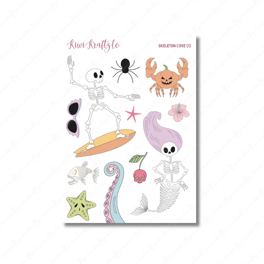 Skeleton Cove PHYSICAL Sticker Kit - Petite Size
