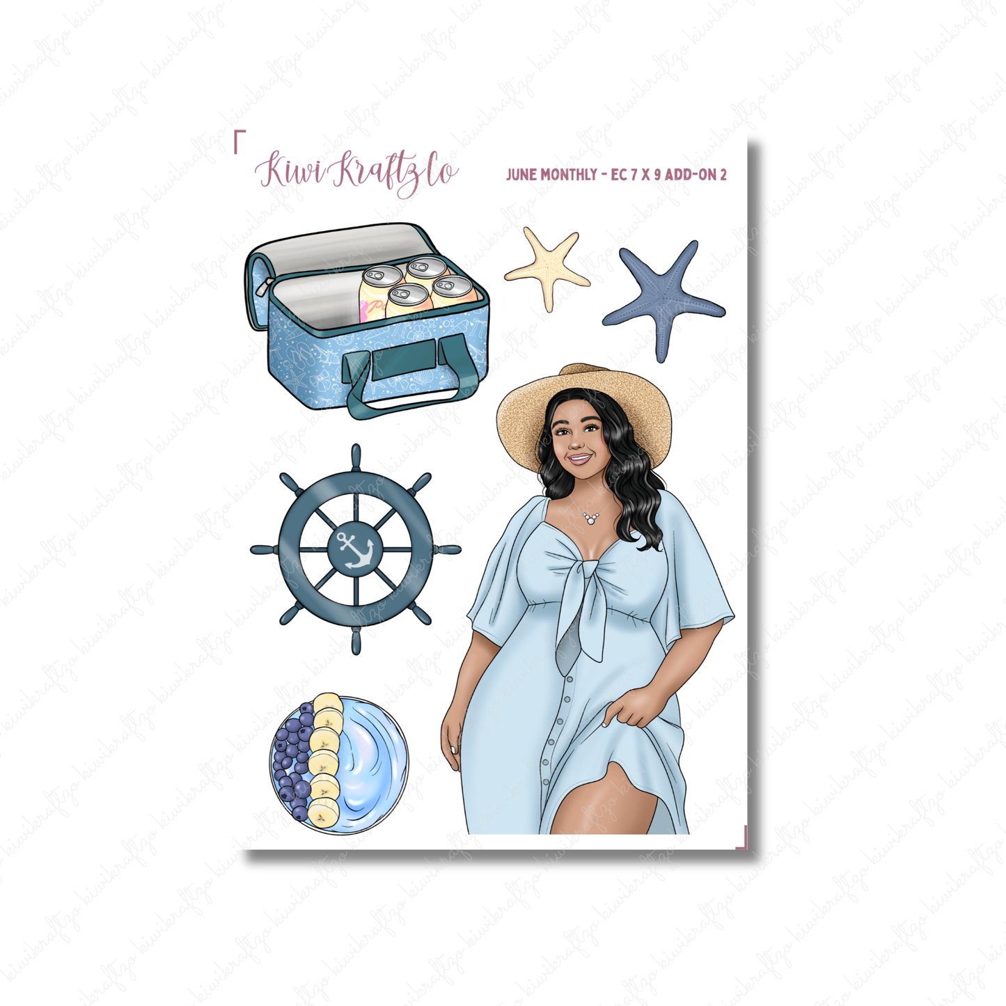 June Monthly Sticker Kit - Erin Condren 7 x 9