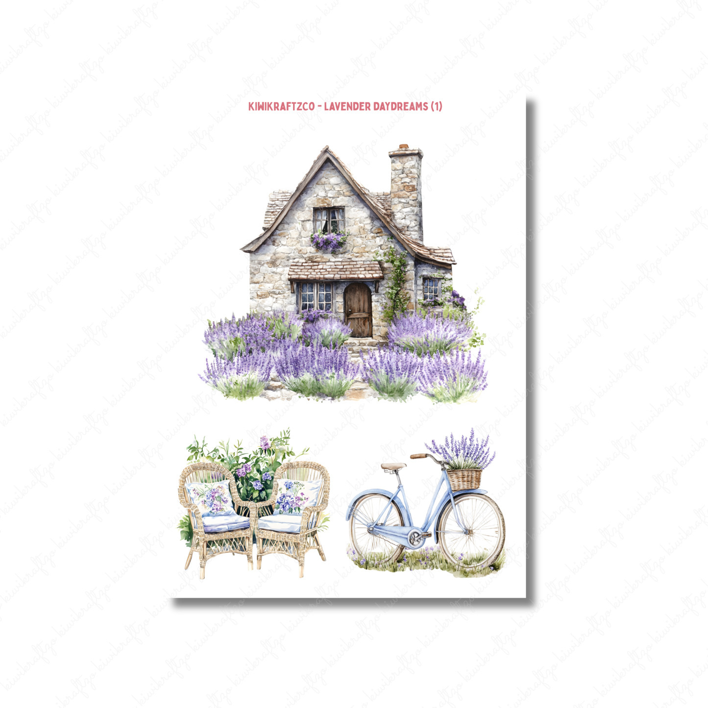 Lavender Daydreams PHYSICAL Sticker Kit - Petite Size