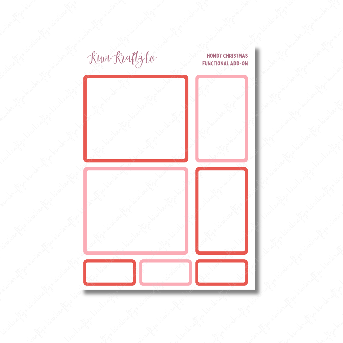 Howdy Christmas PHYSICAL Sticker Kit - Petite Size