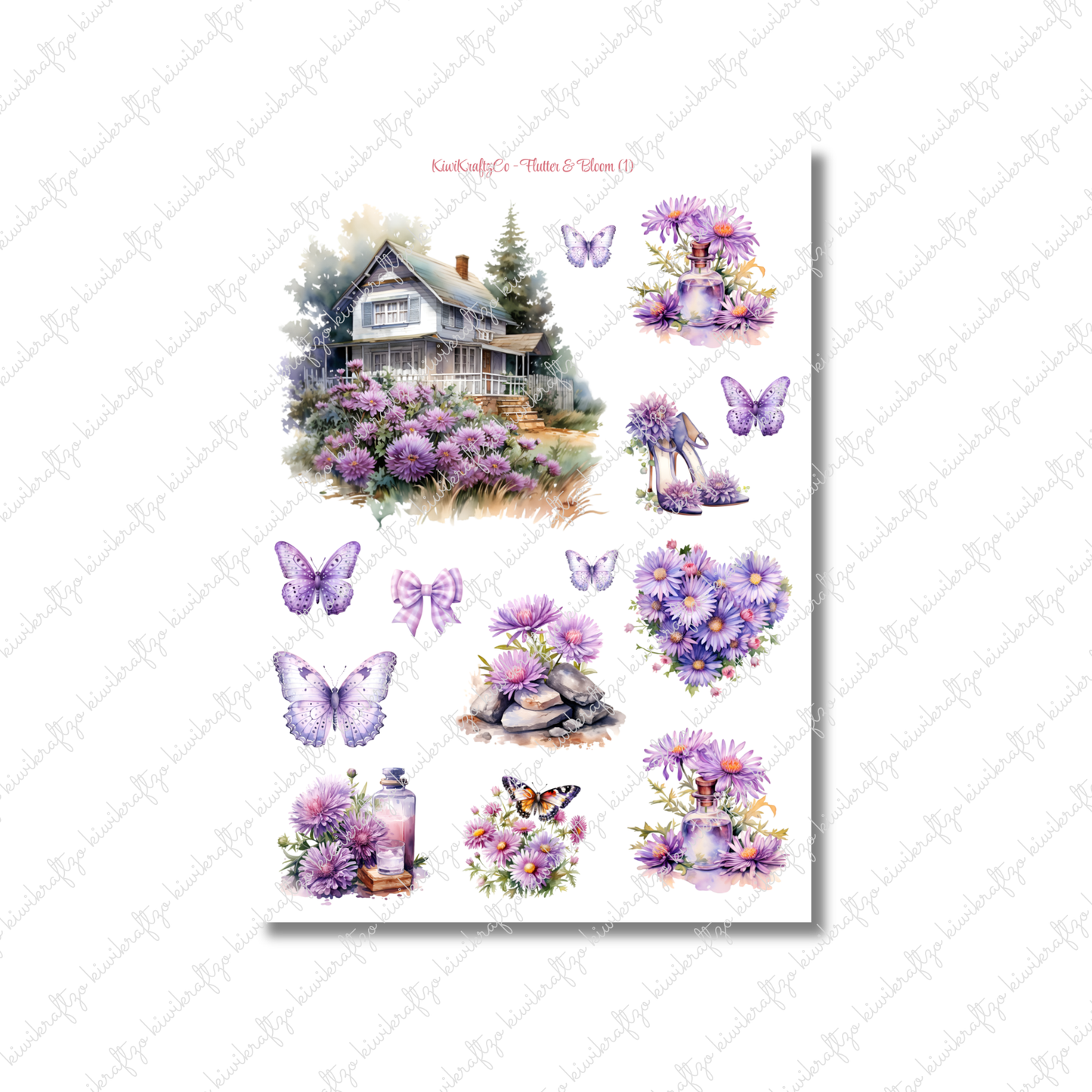 Flutter & Bloom PHYSICAL Sticker Kit - Petite Size