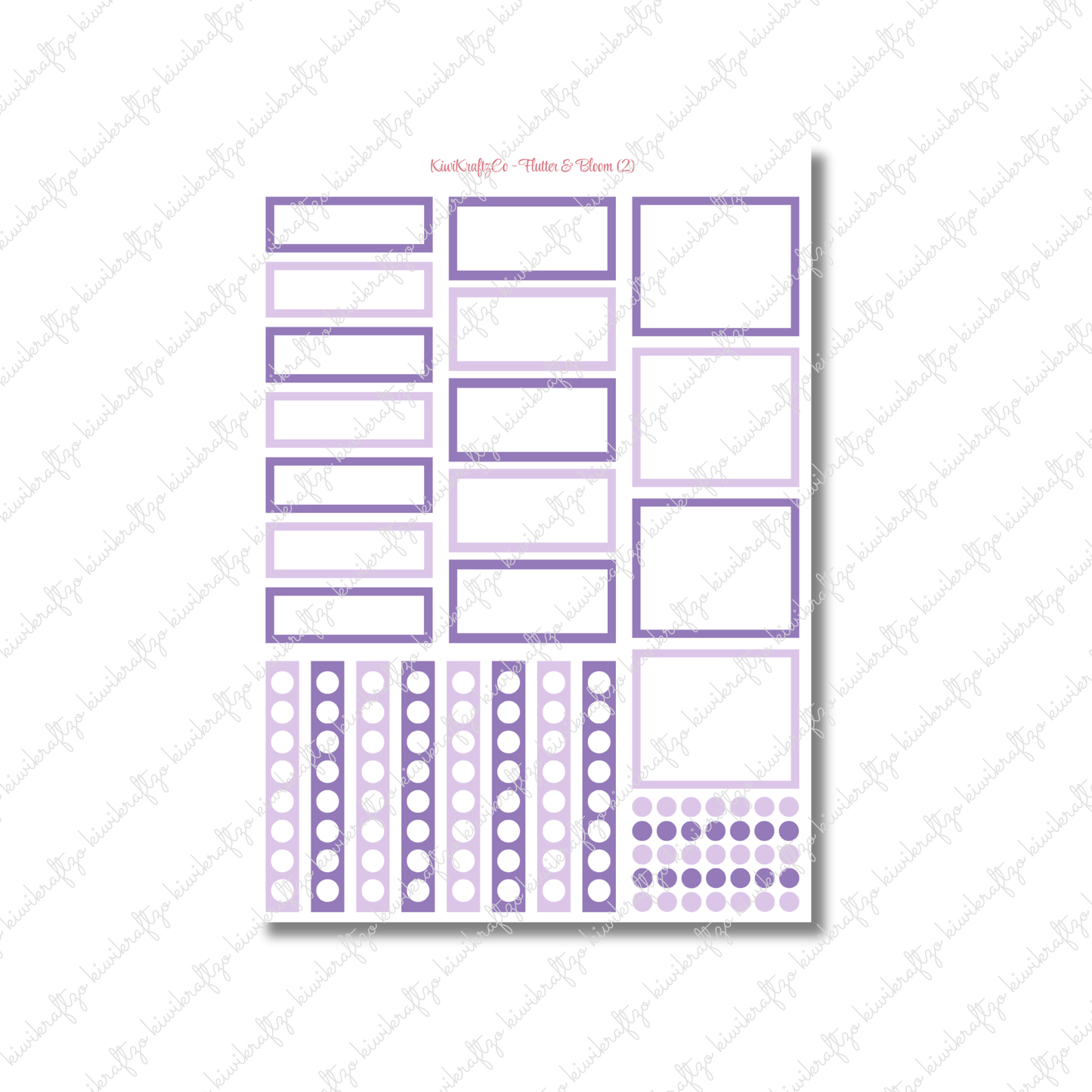 Flutter & Bloom PHYSICAL Sticker Kit - Petite Size