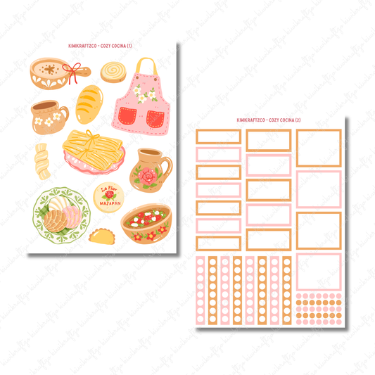 Cozy Cocina Nook PHYSICAL Sticker Kit - Petite Size