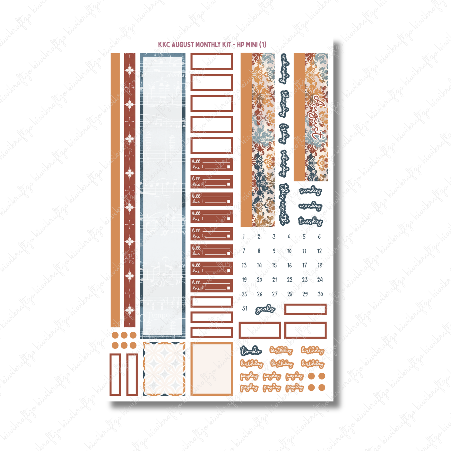 August Monthly Kit - HP Mini