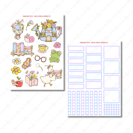 Once Upon a Spring PHYSICAL Sticker Kit - Petite Size