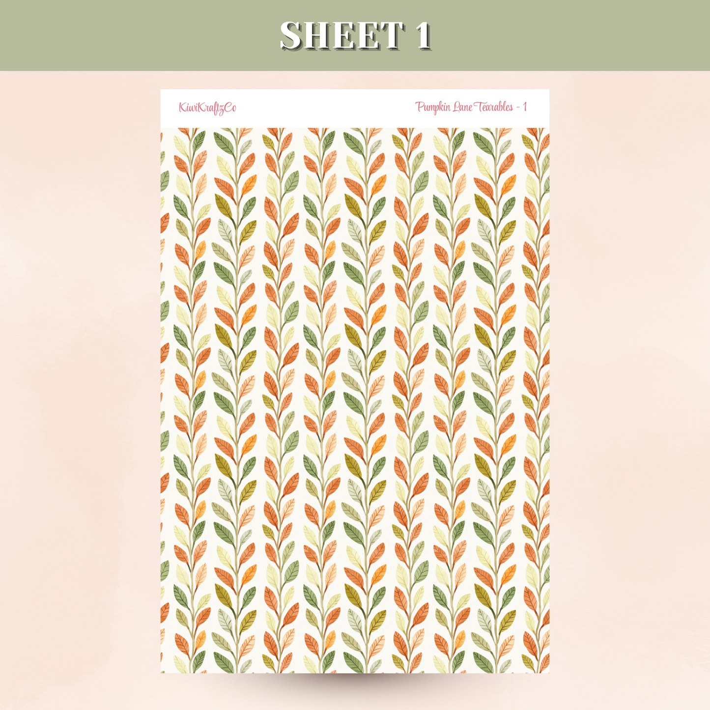Pumpkin Lane Tearable Sticker Sheets