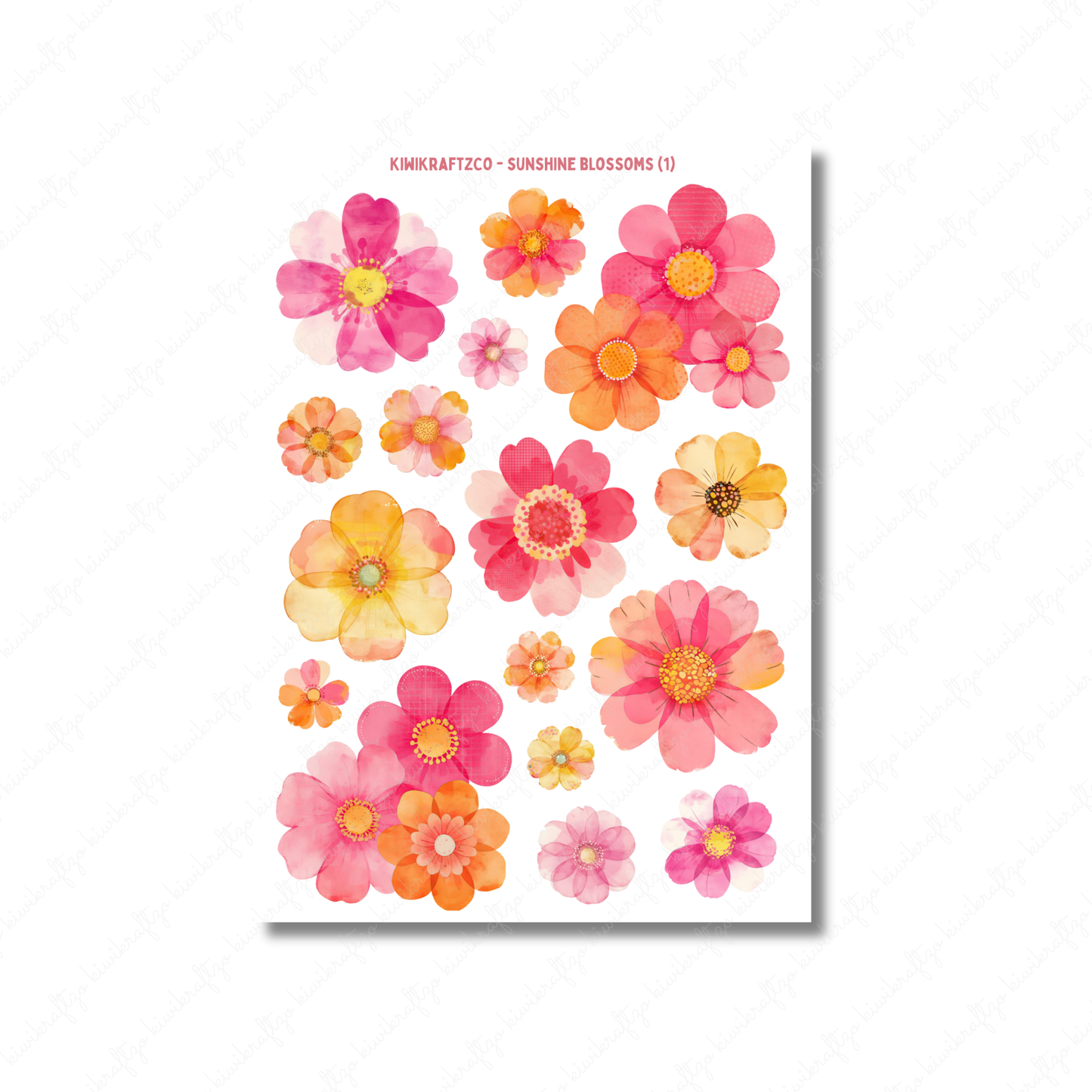 Sunshine Blossoms PHYSICAL Sticker Kit - Standard Size