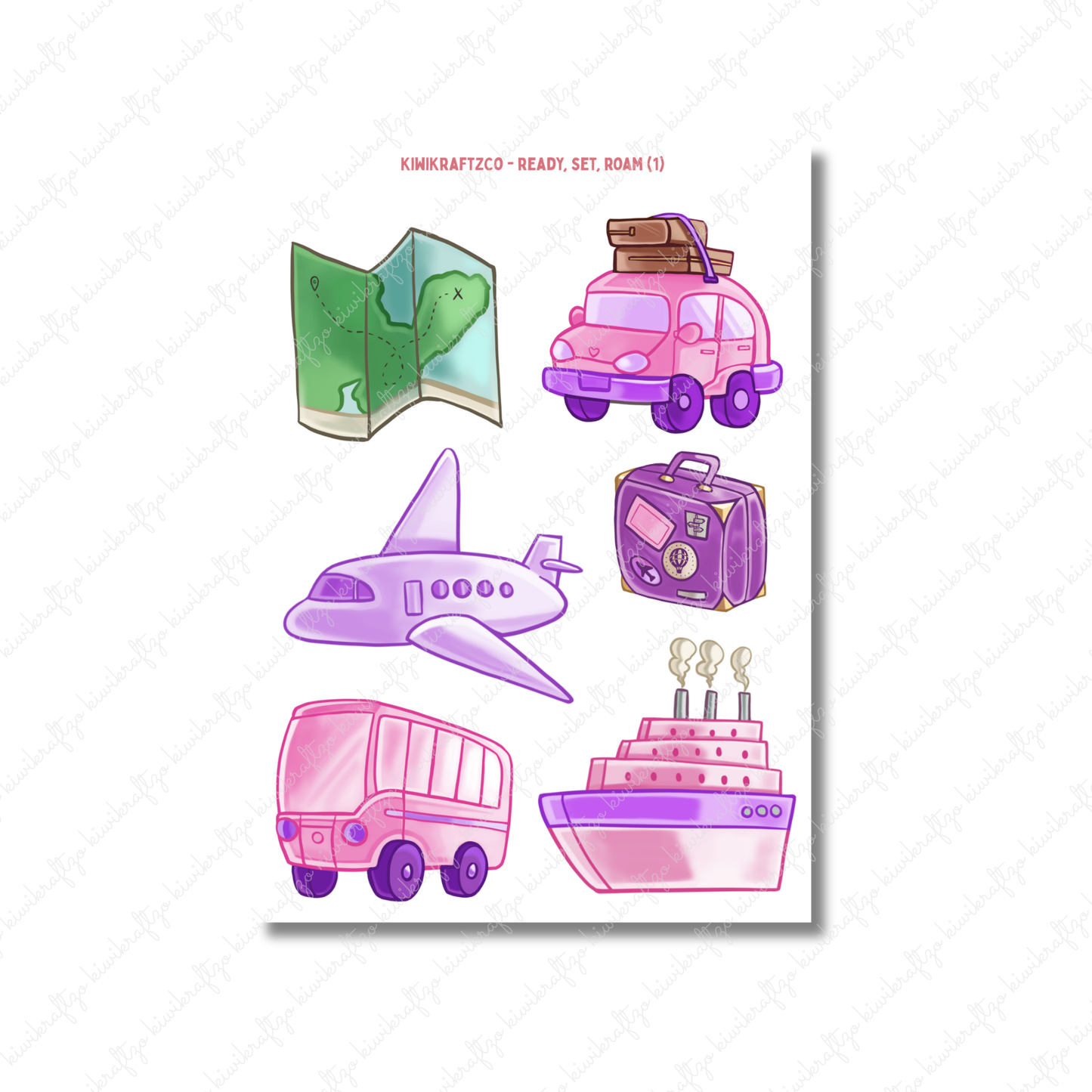 Ready, Set, Roam PHYSICAL Sticker Kit - Petite Size