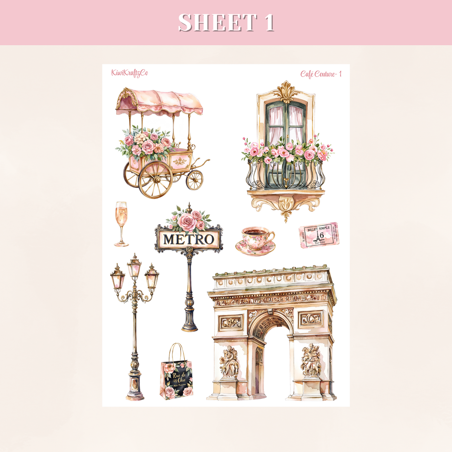 Café Couture PHYSICAL Sticker Kit
