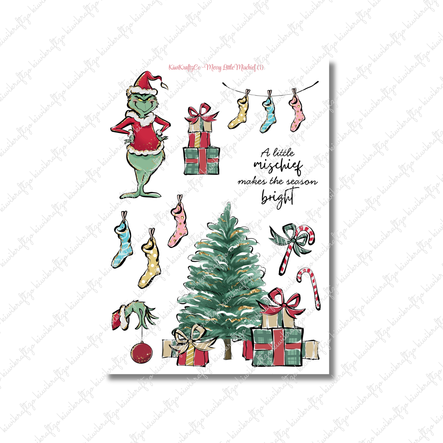 Merry Little Mischief PHYSICAL Sticker Kit - Petite Size