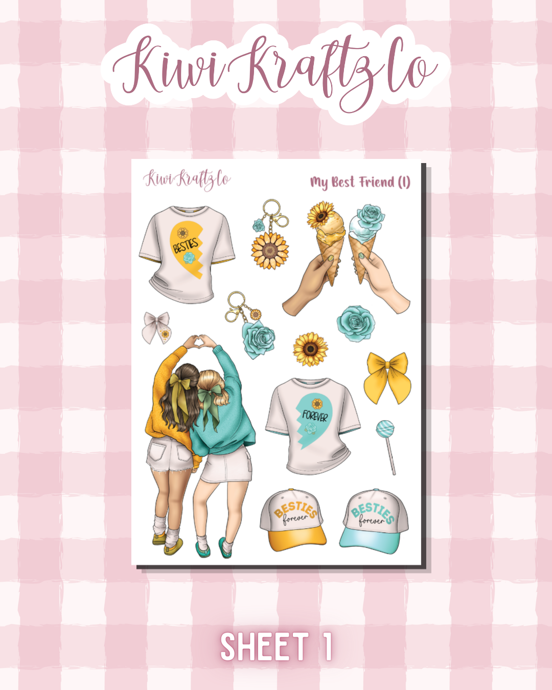 My Best Friend PHYSICAL Sticker Kit - Petite Size