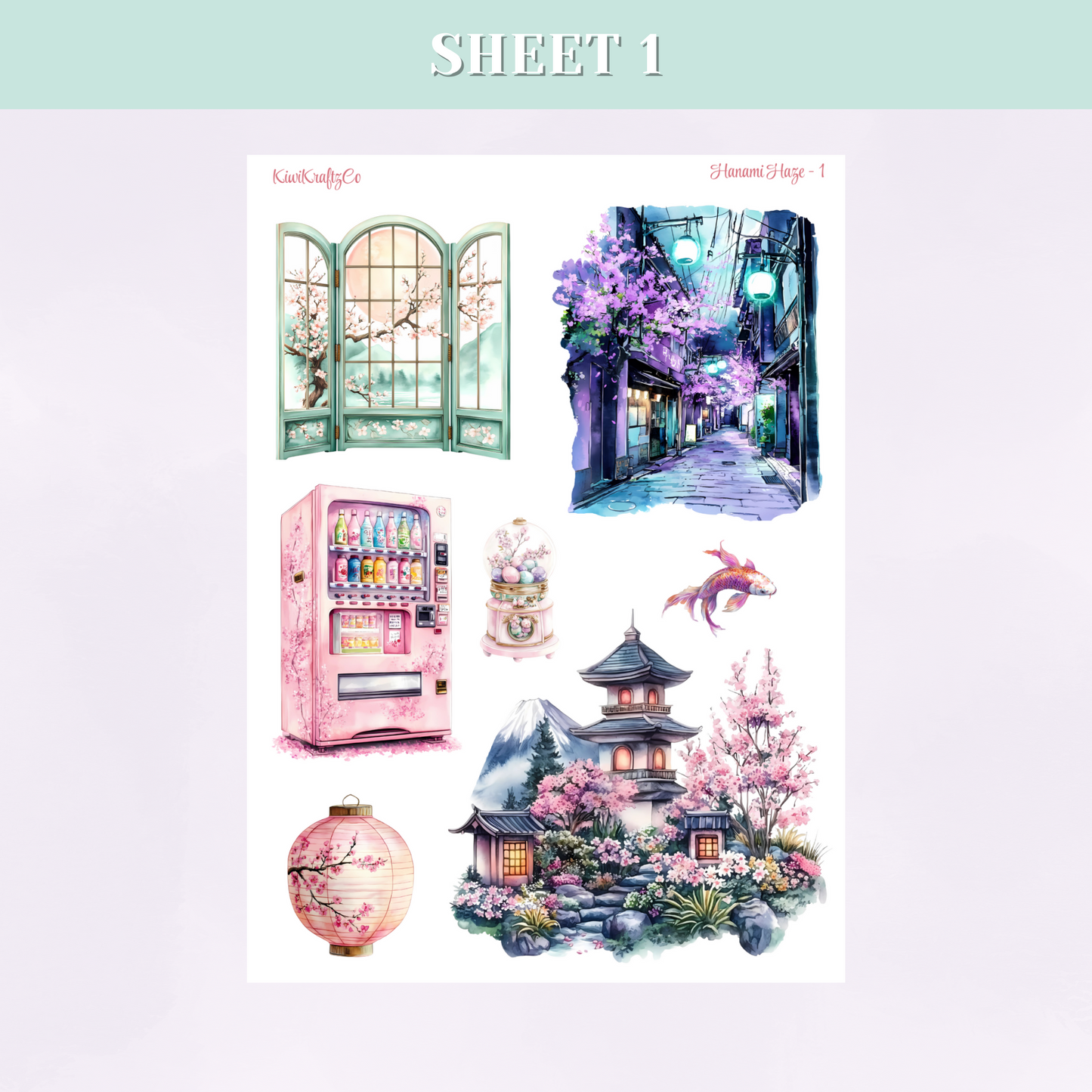 Hanami Haze PHYSICAL Sticker Kit