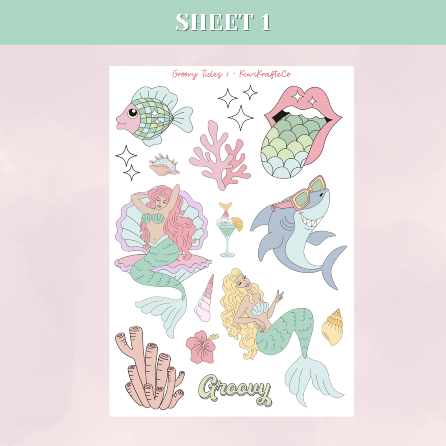 Groovy Tides PHYSICAL Sticker Kit