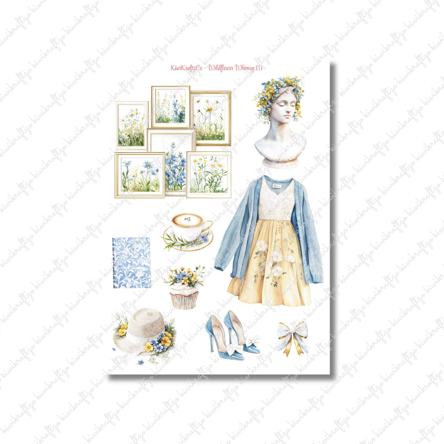Wildflower Whimsy PHYSICAL Sticker Kit - Standard Size
