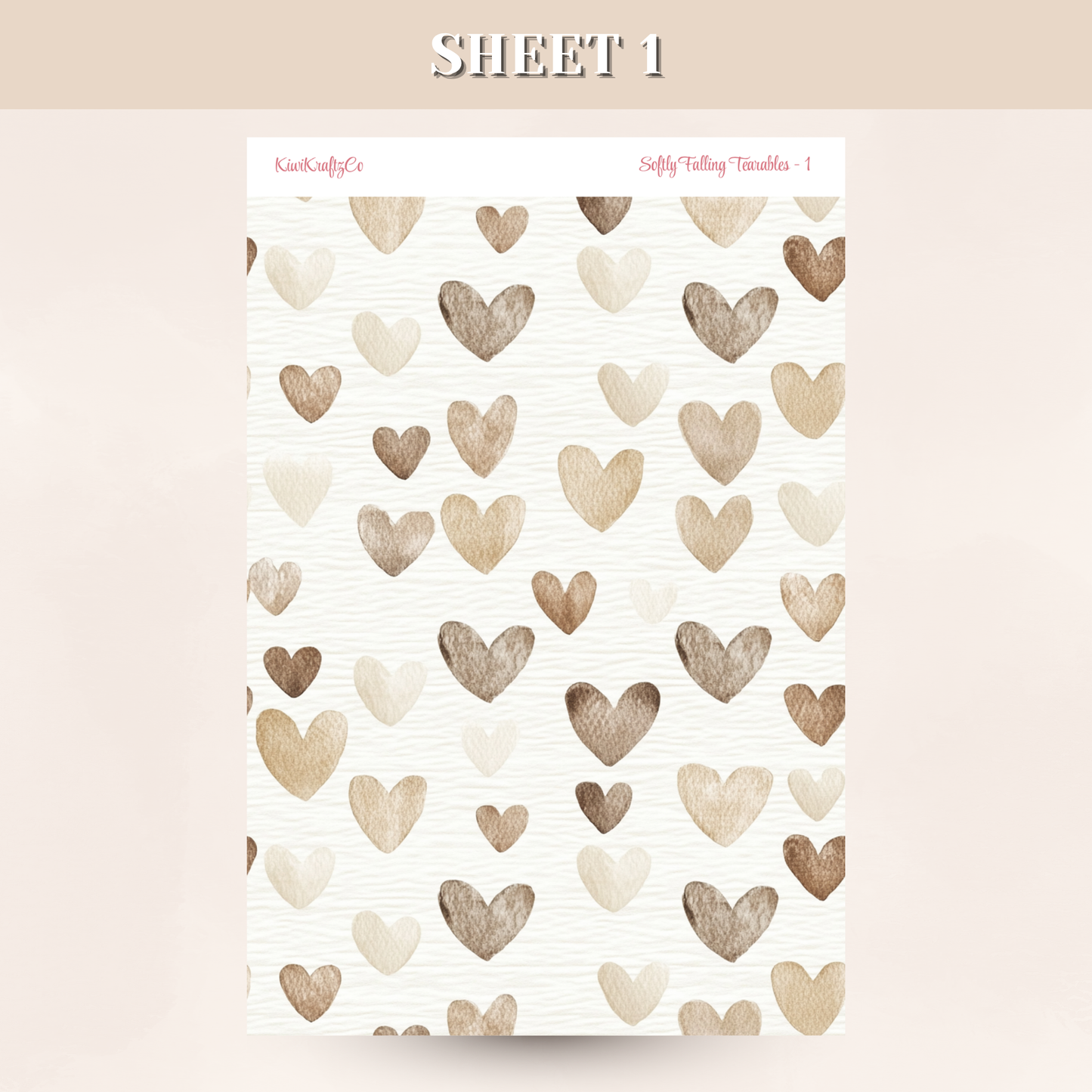 Softly Falling Tearable Sticker Sheets