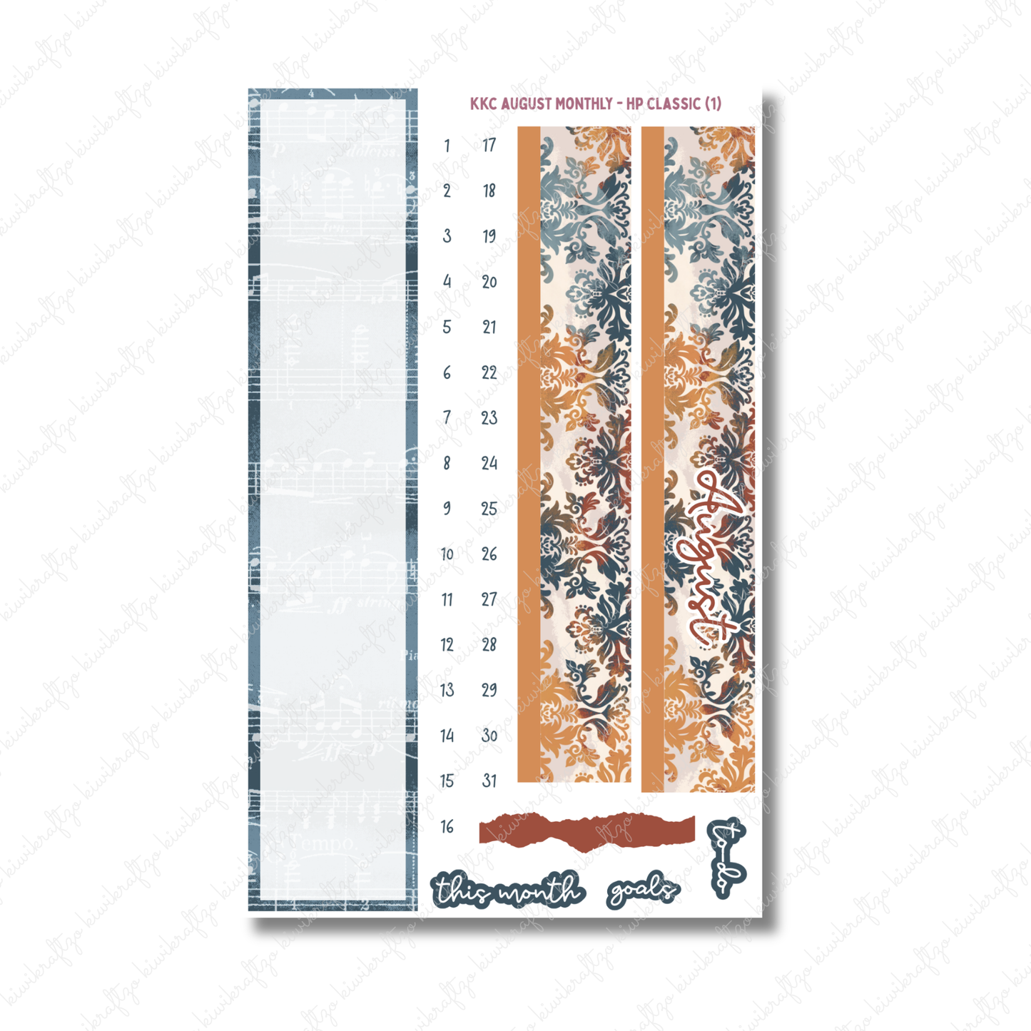 August Monthly Kit - HP Classic