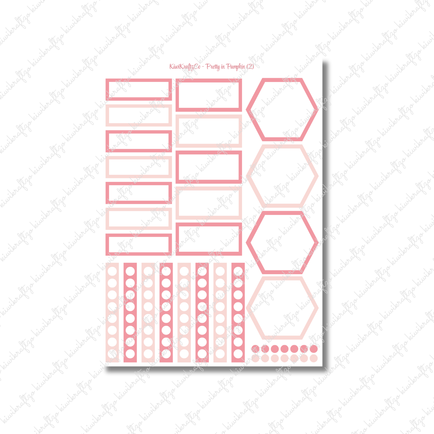 Pretty in Pumpkin PHYSICAL Sticker Kit - Standard Size