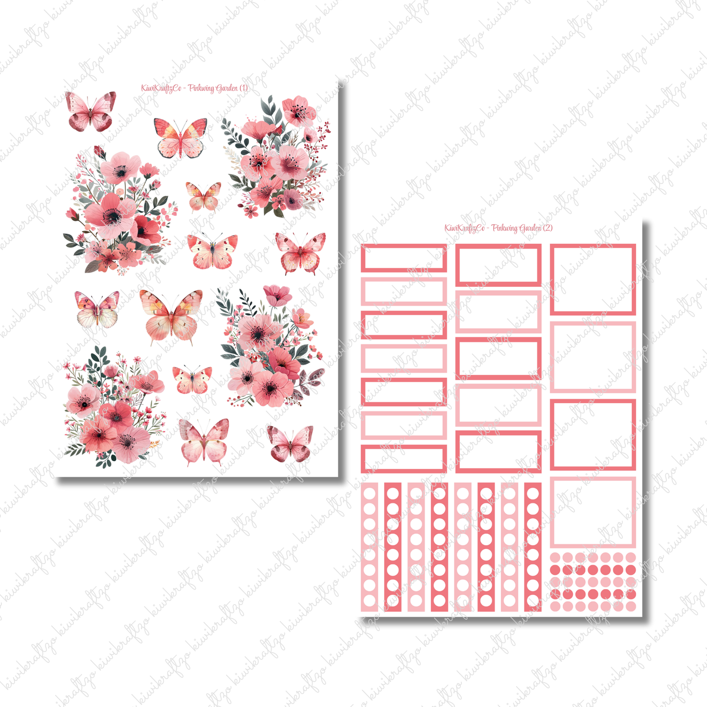 Pinkwing Garden PHYSICAL Sticker Kit - Petite Size
