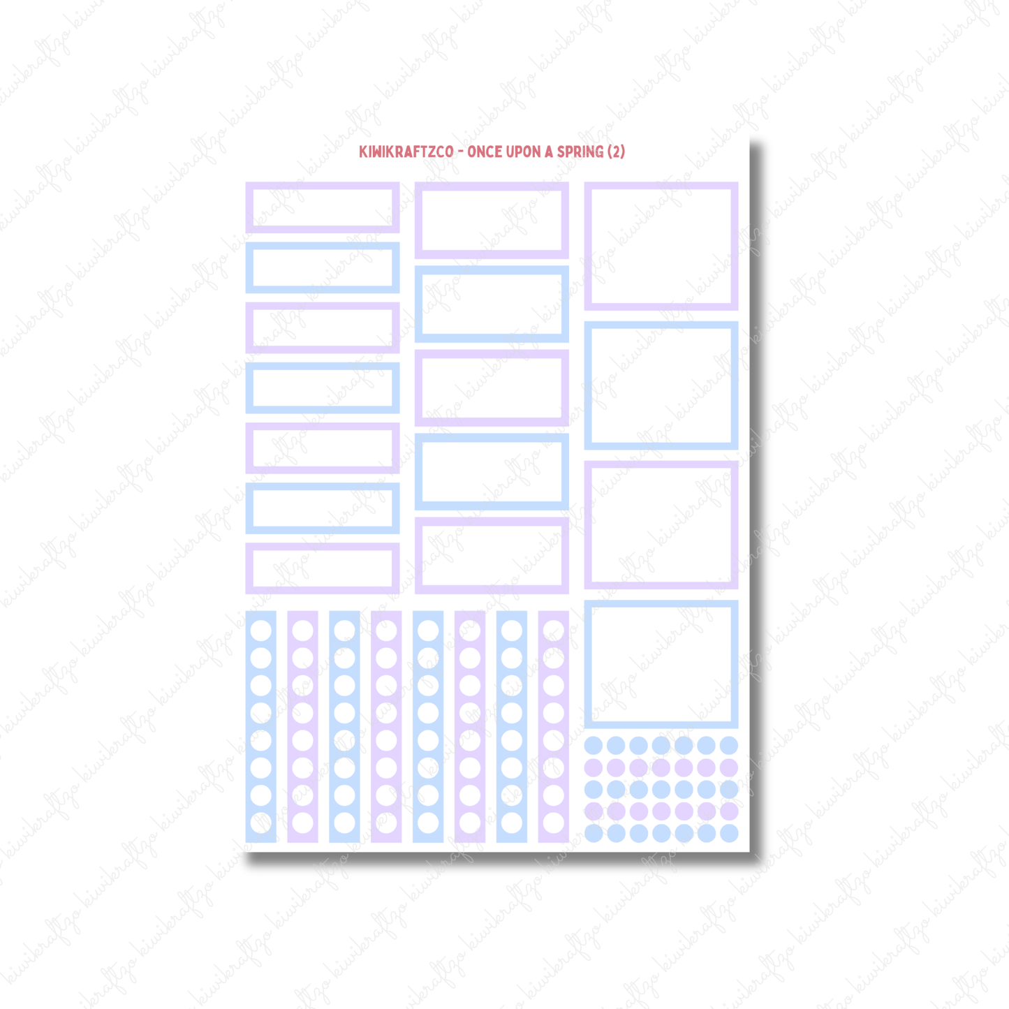 Once Upon a Spring PHYSICAL Sticker Kit - Standard Size