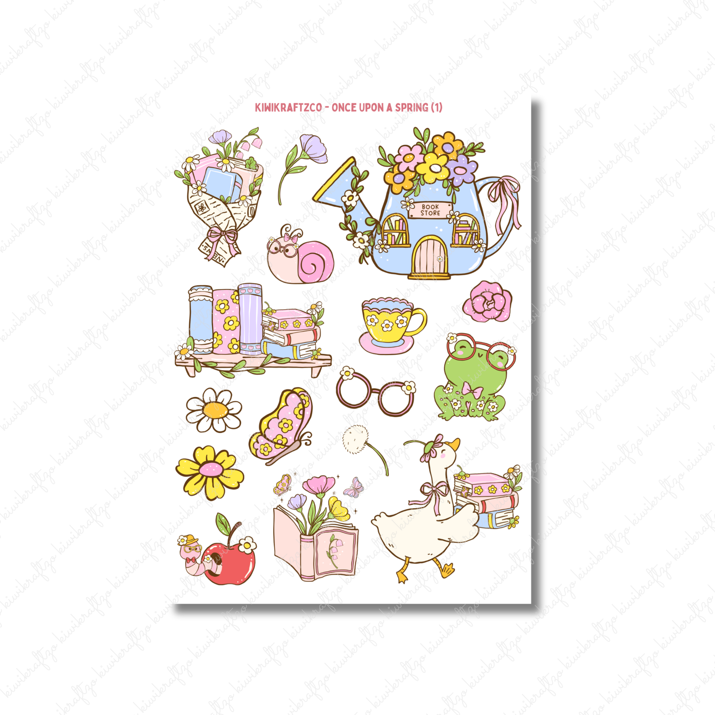 Once Upon a Spring PHYSICAL Sticker Kit - Petite Size