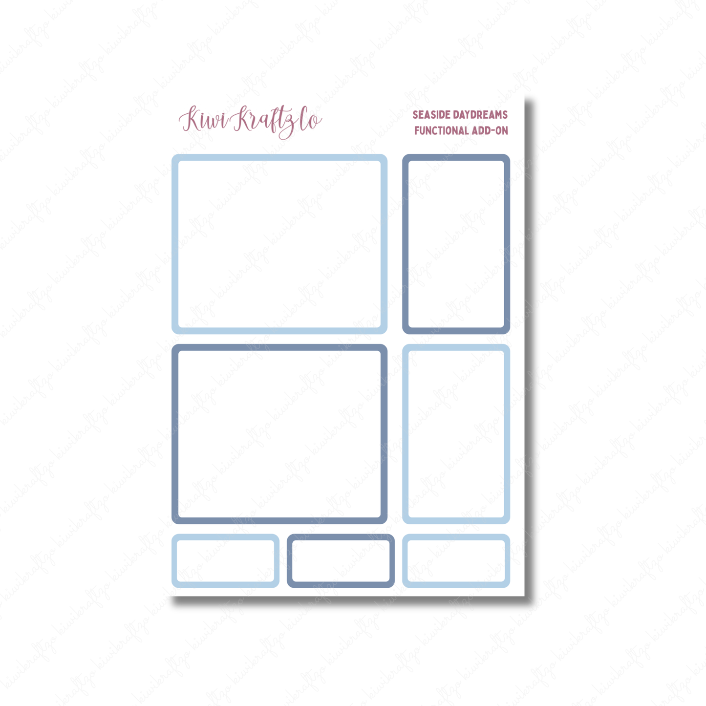Seaside Daydreams PHYSICAL Sticker Kit - Petite Size