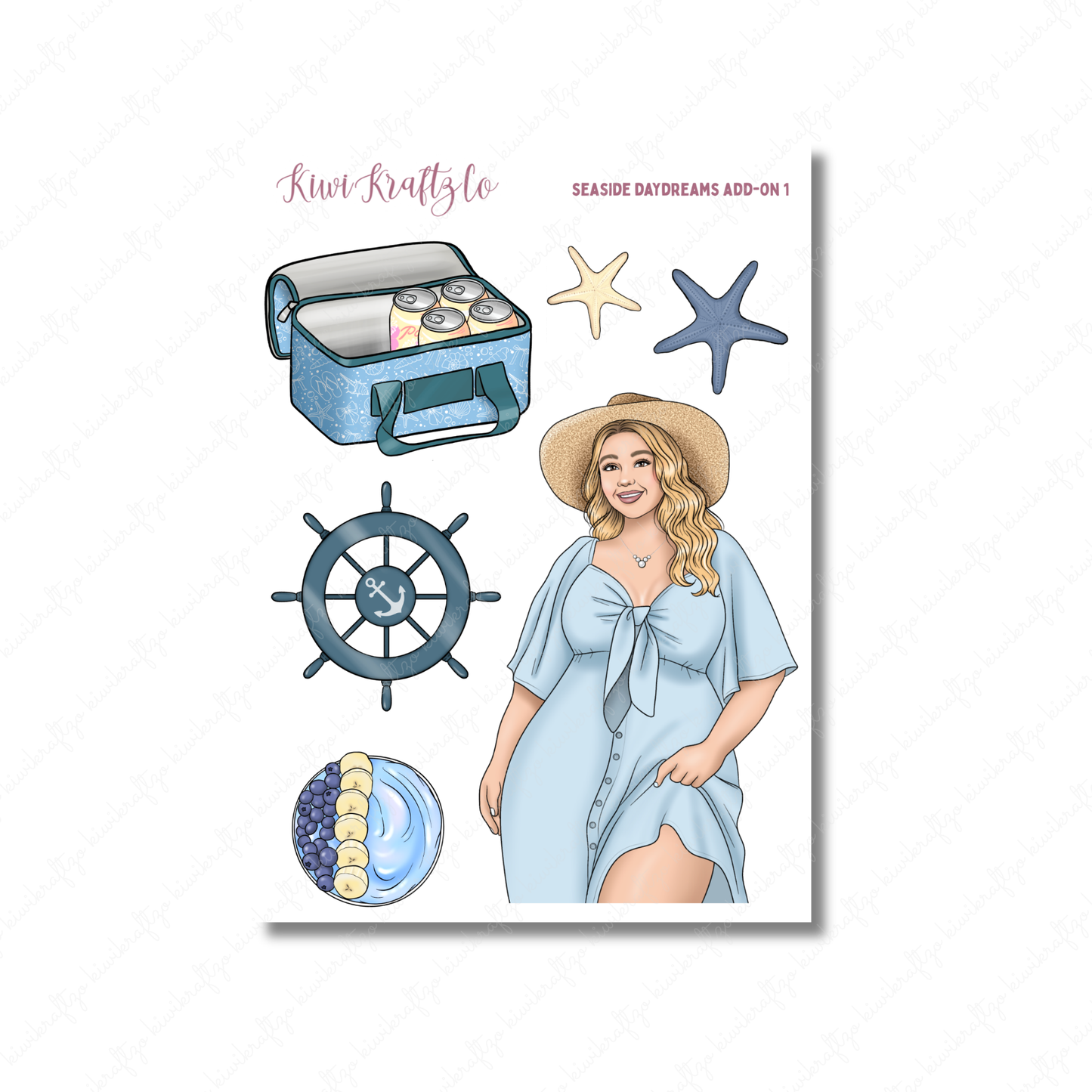 Seaside Daydreams PHYSICAL Sticker Kit - Petite Size