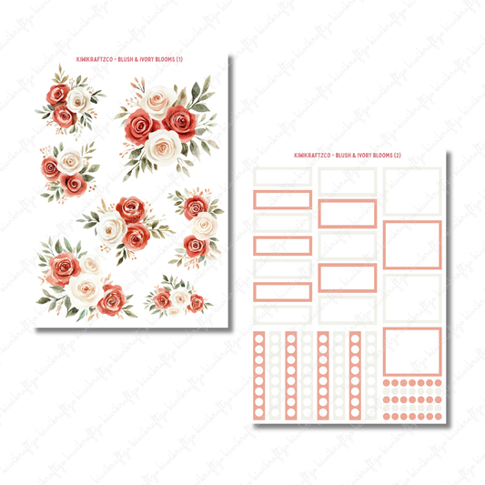Blush & Ivory Blooms DIGITAL Bundle