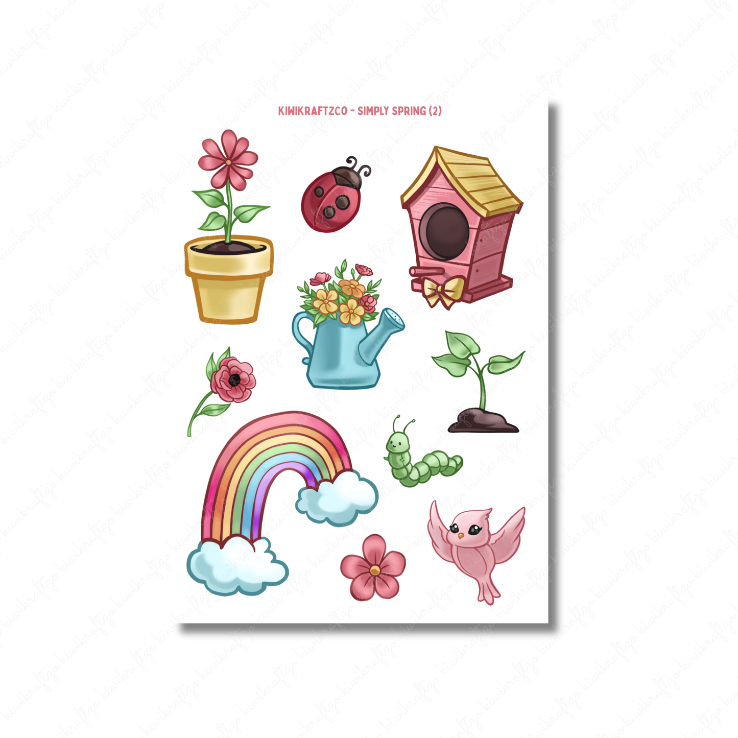 Simply Spring PHYSICAL Sticker Kit - Petite Size