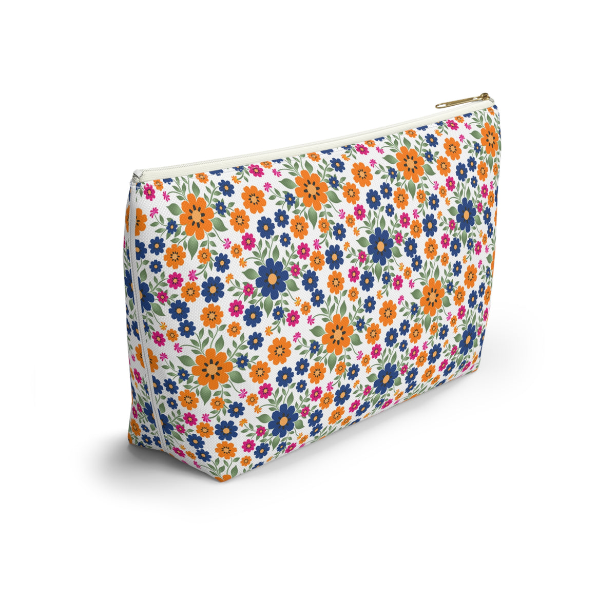 Hispanic Heritage Month - Floral Accessory Pouch w/T-bottom