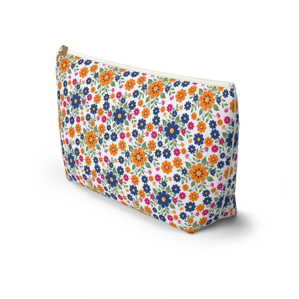 Hispanic Heritage Month - Floral Accessory Pouch w/T-bottom