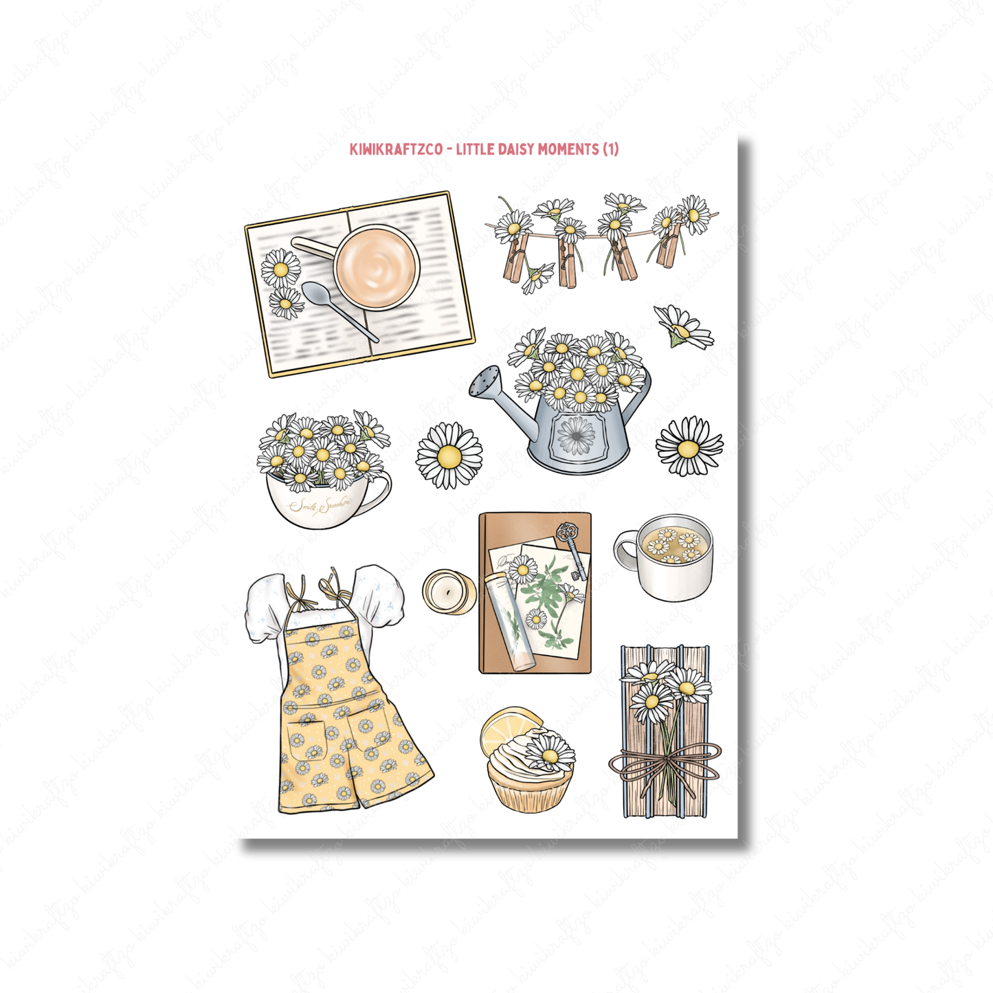 Little Daisy Moments PHYSICAL Sticker Kit - Petite Size
