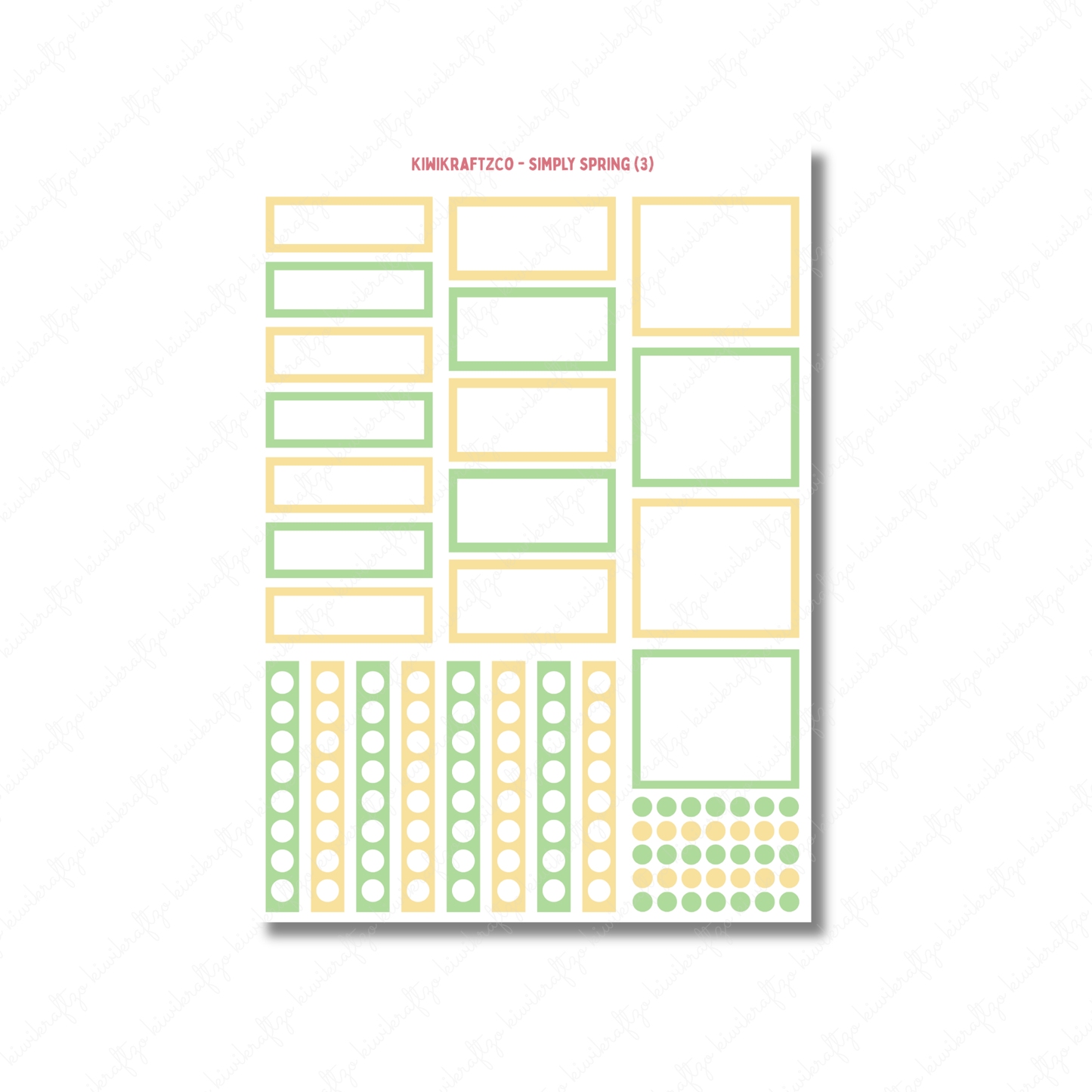Simply Spring PHYSICAL Sticker Kit - Petite Size